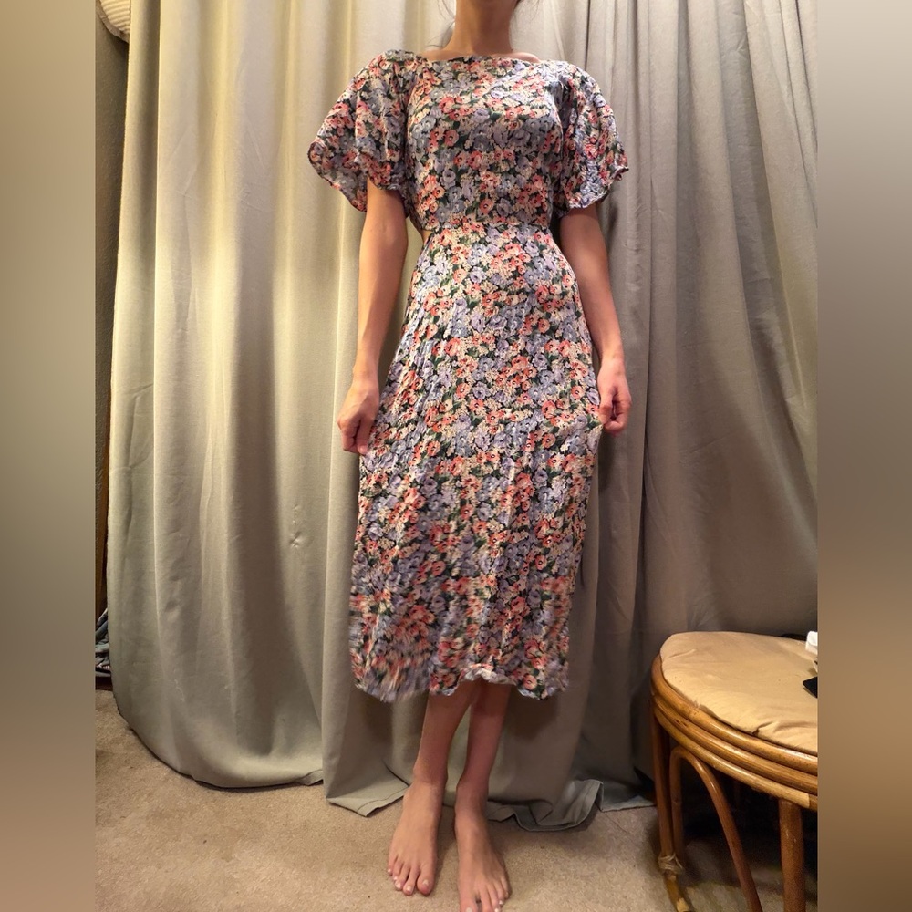 & Other Stories Multicolor Floral Midi Dress